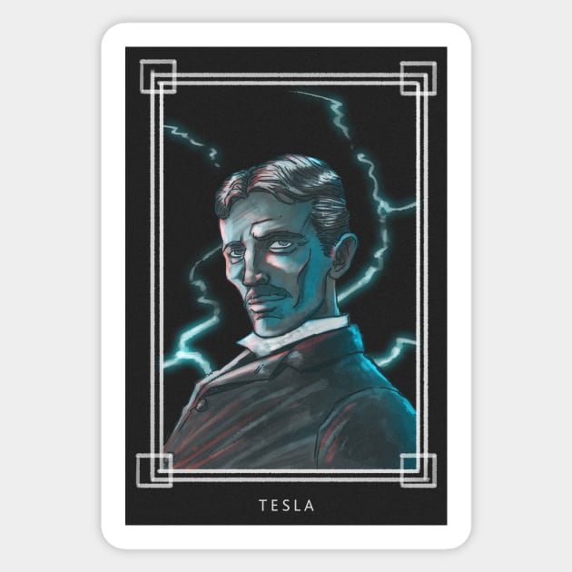 Tesla Sticker by ChrisGeocos